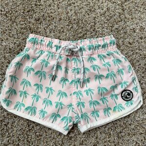 Binky Bro Baby Boys Island Swimmie Swim Trunks Shorts 12-18M Pink Palm Trees